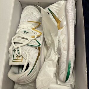Nike Kyrie Irving Sneakers with Green and Gold Accents